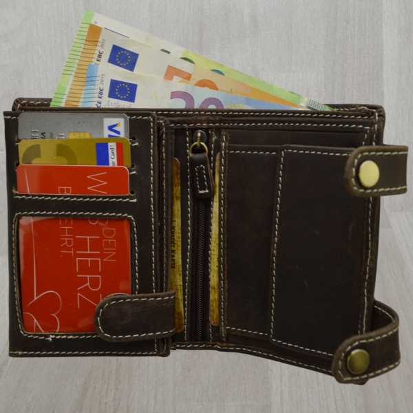 Wild Things Edition Herren Biker Geldbörsen mit RFID Schutz Hosenkette (Hochf. braun)